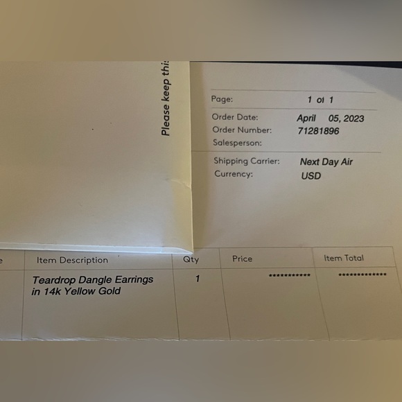 Elegant Gold Teardrop Earrings - Picture 8 of 9